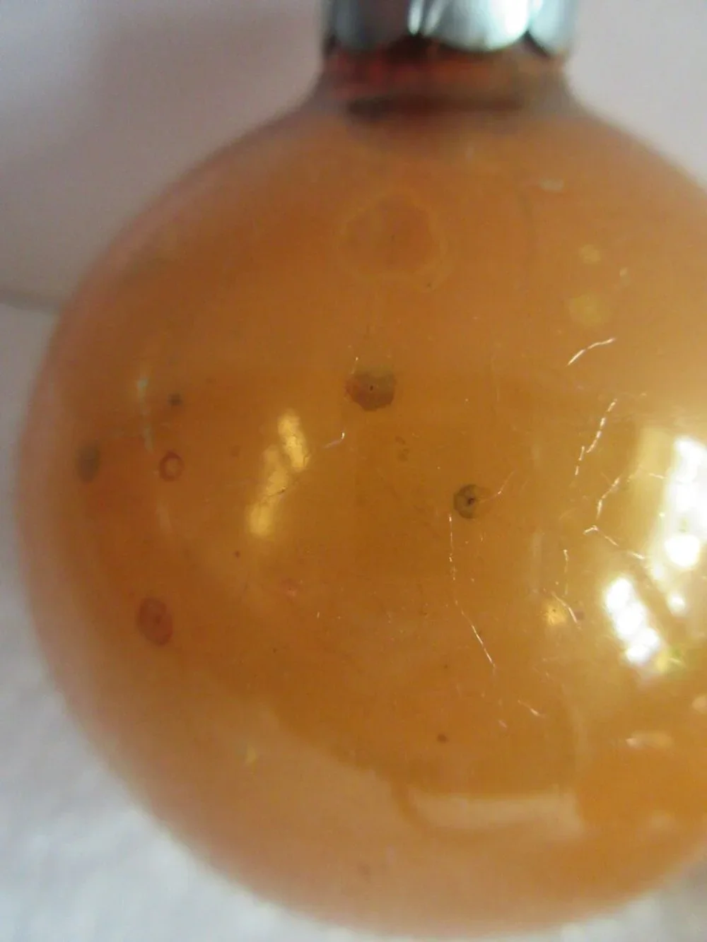 Orange Glass Christmas Ornaments - Made in USA 2.5